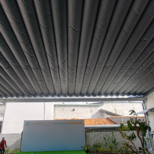 Thi công mái hiên-mái xếp di động giá rẻ